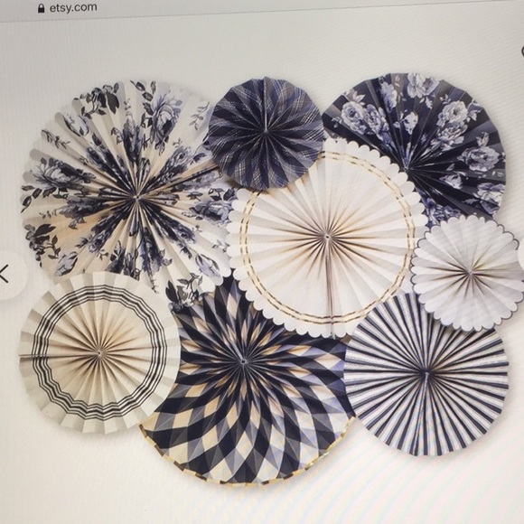 8 pack of black and white fans - Picture 5 of 5